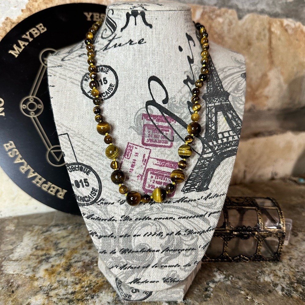 COPY - Silver Tiger’s Eye Beaded Necklace